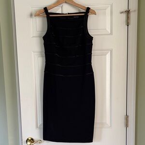 White House Black Market Black Sleeveless Midi Dress